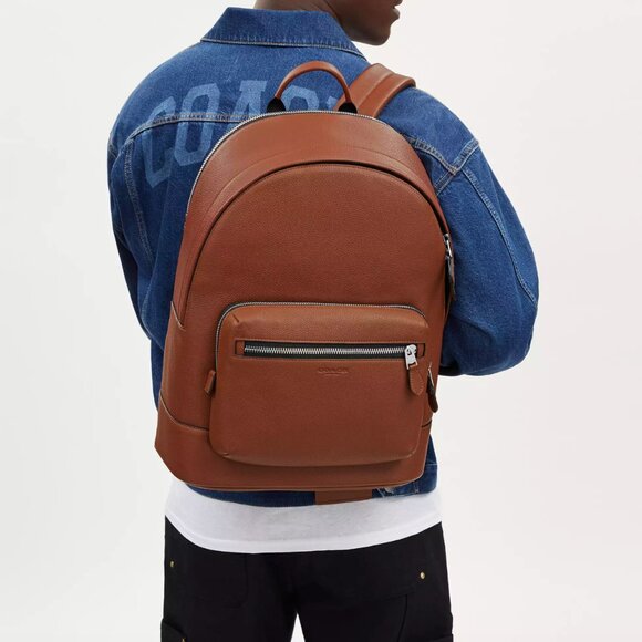 NWT COACH West Backpack - Refined pebble & smooth calf leather - CU105 $550 - Picture 1 of 4